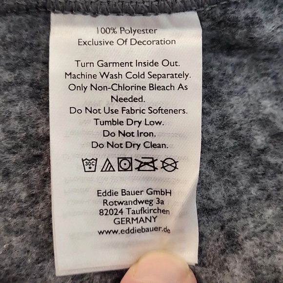 🛍Eddie Bauer Chutes Mens TXL Grey Mock Neck Quarter Snap Fleece Outdoor Warm - Picture 4 of 8